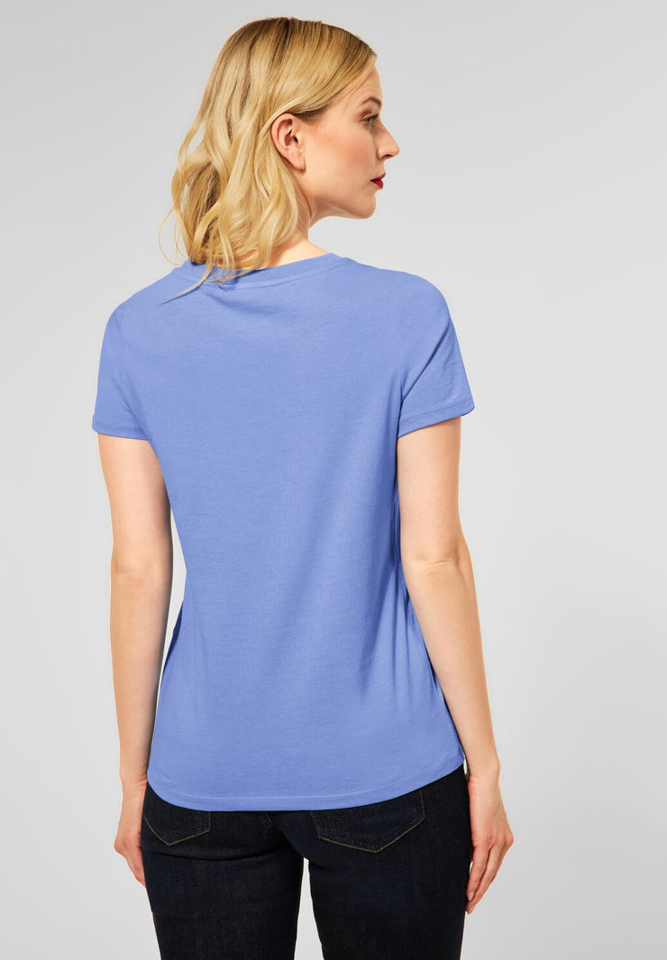Street One - Ljusblå t-shirt med text