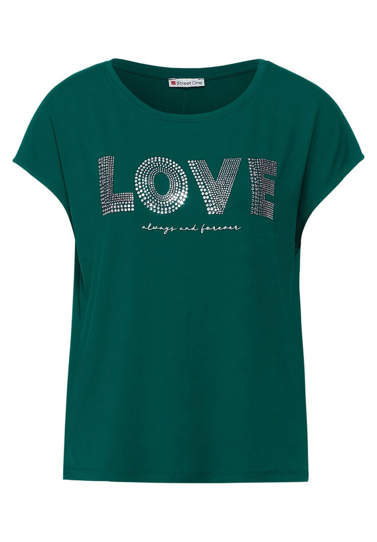 Street One - Grön T-shirt LOVE