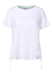 Street One - Vit t-shirt med dragsko
