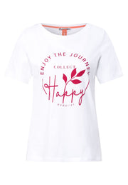 Street One - Vit t-shirt med text