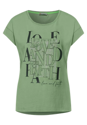 Street One - Grön t-shirt Love and Faith